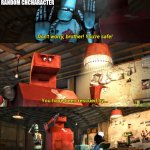 Astro Boy you're safe been rescued by... | When the hero has been rescue by a random chcharacter; The weirdo fighter | image tagged in astro boy you're safe been rescued by | made w/ Imgflip meme maker
