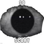 oh f | s o; s c a r y | image tagged in bob's eye | made w/ Imgflip meme maker