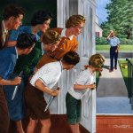 Husband coming back from work to seven people with knives