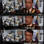 Fred Armisen jail meme - 3 panel