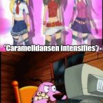 Pizza in the Crowd (Inspired by LukasCase) | *Caramelldansen intensifies*; What am i doing in a fill in meme even?! | image tagged in huh | made w/ Imgflip meme maker