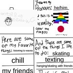 Lgbtq stream account profile | happyslappy; he/him; listening to waves; skating; chill; texting; hanging/skating with friends; my friends; skateboard | image tagged in lgbtq stream account profile | made w/ Imgflip meme maker