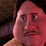 Fat guy looking at girl