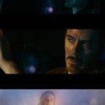 Captain Marvel saves Tony Stark