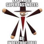 (NO TITLE) | Expunged:
super fast notes; BF:
INDESTRUCTIBLE | image tagged in hellbreaker | made w/ Imgflip meme maker