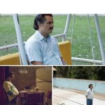 Sad Pablo Escobar (white box)