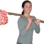 hobo bag on stick