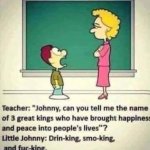 Johnny Says. meme