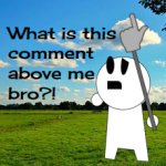 Strange comment obove