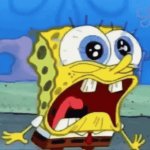 SpongeBob scared crying