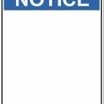 Notice blank sign