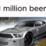 1 million beers mustang