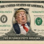 Trump 250 dollar bill, currency drug dealers terrorists bitcoin meme