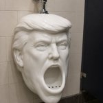 Trump Urinal open mouth MAGA