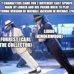 Michael Jackson Lean | 2 characters came for 2 different cast spoofs made by Lorick and his friend Mico to play the young version of Michael Jackson in Michael (2026):; Liddo (Kinderwood); Forrest (Carl the Collector) | image tagged in michael jackson lean,meme,memes,spoof cast,michael jackson,michael | made w/ Imgflip meme maker