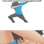 nabbit | I finally beat all levels in New Super Mario Bros U Deluxe! because i play as nabbit… | image tagged in dab crying,memes,relatable,mario,super mario bros | made w/ Imgflip meme maker