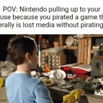 Oh crap | POV: Nintendo pulling up to your house because you pirated a game that literally is lost media without pirating it: | image tagged in gifs,young sheldon | made w/ Imgflip video-to-gif maker