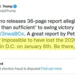 Trump tweet capitol riot attack insurrection Wild!