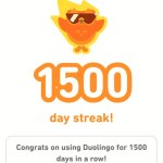 duolingo 1500 day streak