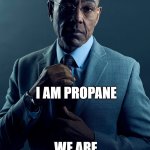 Basically Propane and Natural gas explained in a meme | You are Natural gas; I am propane; We are not the same | image tagged in gus fring we are not the same | made w/ Imgflip meme maker