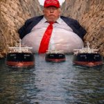 Donald Trump takes over the Straits of Hormuz. Iran war meme