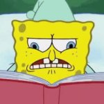 SpongeBob Crosseyed Reading GIF Template