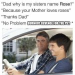 The Landlord and his son | Burnout revenge for the PS2 | image tagged in why is my sister's name rose | made w/ Imgflip meme maker