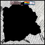 Millie's pride month announcement template meme
