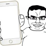 Chudjak shows his phone