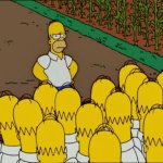 Homer Clones Cornfield Shotgun GIF Template