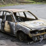 burned out car