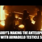 Arby’s nowadays | Arby’s making the antelope stomach with armadillo testicle sandwich | image tagged in gifs,food | made w/ Imgflip video-to-gif maker