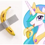 Princess Celestia reaction to contemporary artwork