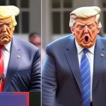 Trump double talk. The war is over, the war is about to be won. meme