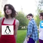 Linux | image tagged in distracted girlfriend meme | made w/ Imgflip meme maker