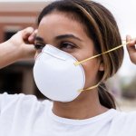 Pretty mask lady