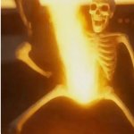 Glowing skeleton meme