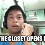 fr that scared us all | POV: THE CLOSET OPENS ITSELF | image tagged in gifs,gun | made w/ Imgflip video-to-gif maker