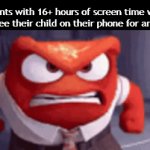 Title⁷⁸ | Parents with 16+ hours of screen time when they see their child on their phone for an hour: | image tagged in gifs,funny,meme,memes,funny meme,relatable | made w/ Imgflip video-to-gif maker