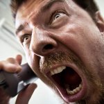 Screaming on phone