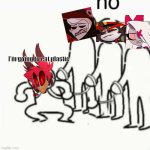 Alastor is going to eat plastic | I'm going to eat plastic | image tagged in i'm going to eat plastic,hazbin hotel | made w/ Imgflip meme maker