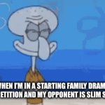 *doom music starts playing* | When I’m in a starting family drama competition and my opponent is slim shady | image tagged in gifs,memes,rappers,slim shady,im cooked,insert tags here | made w/ Imgflip video-to-gif maker