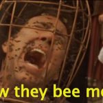 Not the bees | oh how they bee movin! | image tagged in not the bees | made w/ Imgflip meme maker