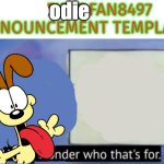 Odiefan announcement