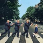 Abbey Road, Beatles, Trump, Jeffrey Epstein,girls meme