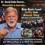 Dr David duke reacts, meanwhile in Australia  Neo-Nazis found gu