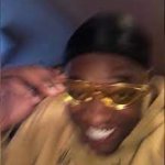 Black guy laughing
