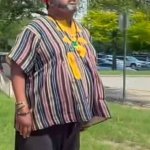 Rubber gut thug protesting
