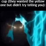 Title⁸³ | How toddlers be acting when you give them the red cup (they wanted the yellow one but didn't try telling you): | image tagged in gifs,funny,meme,funny meme,funny memes,relatable | made w/ Imgflip video-to-gif maker