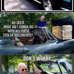 Joe and Hunter Biden stolen documents meme